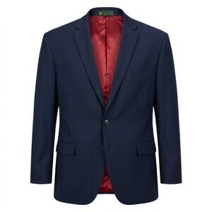 Cooper & Nelson Navy Lined Two Button Blazer Jacket Men See Measurements